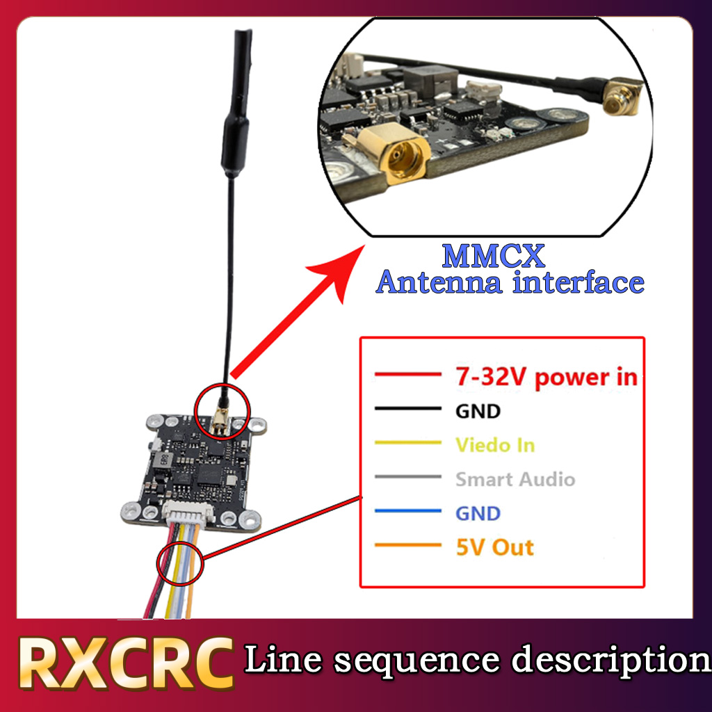 Modul RXCRC 5.8G 48CH 1.6W VTX - Drone Receiver ulasan dan harga